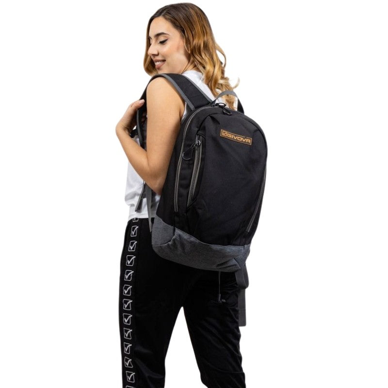 Zaino Pocket Givova B043 Multitasche Sport Nero Grigio Scuro B0431023
