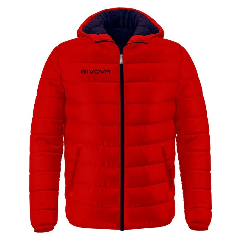 Giubbotto Givova Olanda G013 Piumino Adulto Unisex Rosso Blu G0131204