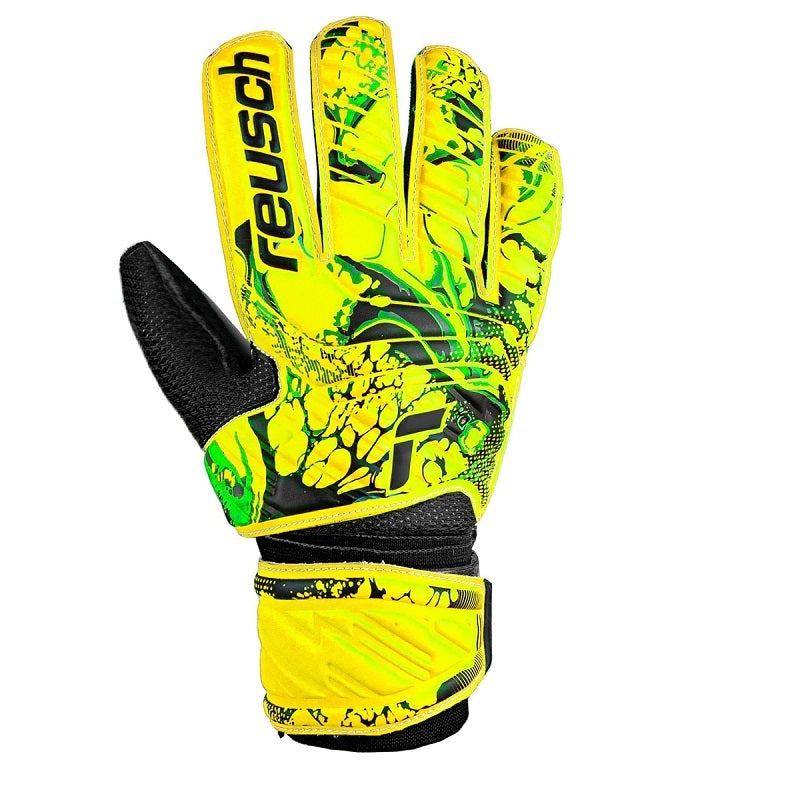 Guanti da Portiere Reusch Attrack Solid 53705152700 da Uomo Giallo Nero