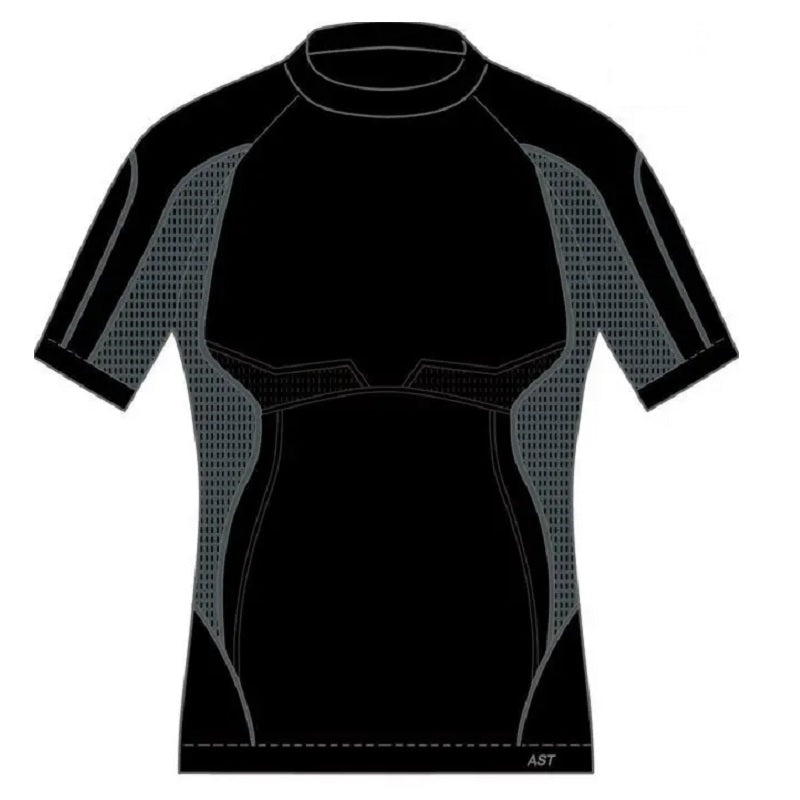 Maglia Termica A Manica Corta Astrolabio Maglia Intima Termica Uomo Nero R29I5KT