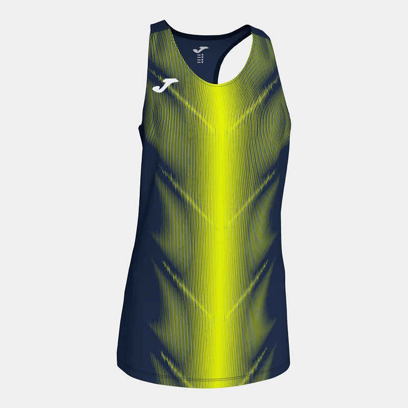 Canotta da Donna Joma Olimpia TShirt Smanicata Fitness Running Blu Giallo 900932341