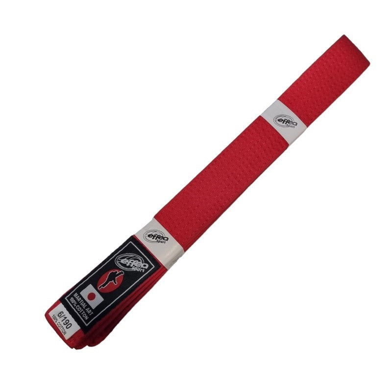 Cintura da Karate Judo Effea EF565 Rosso Cotone Arti Marziali