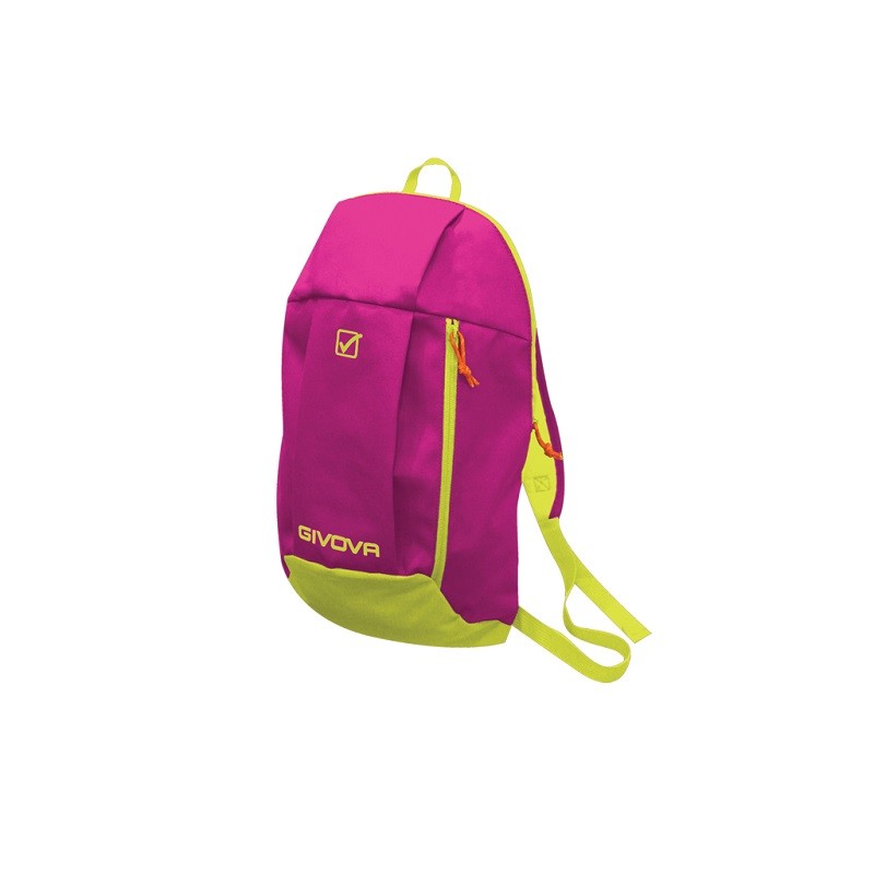 Zaino Capo Givova B046 Unisex Poliestere Fuxia Giallo Fluo 24x14x41cm B0460619