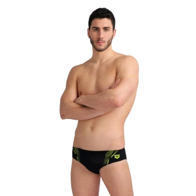 Costume da Uomo Arena Swim Briefs Graphic Slip Piscina Nuoto Nero 005553560