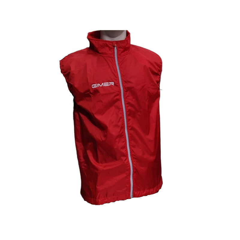 Kway Smanicato Gimer 565Y80060N Full Zip Unisex Adulto Rosso in Poliestere