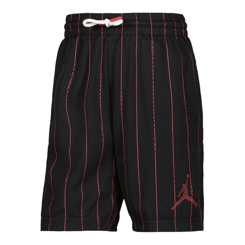 Pantaloncino da Ragazzo Jordan Bermuda Jumpman Rigato Nero Rosso 95B462023