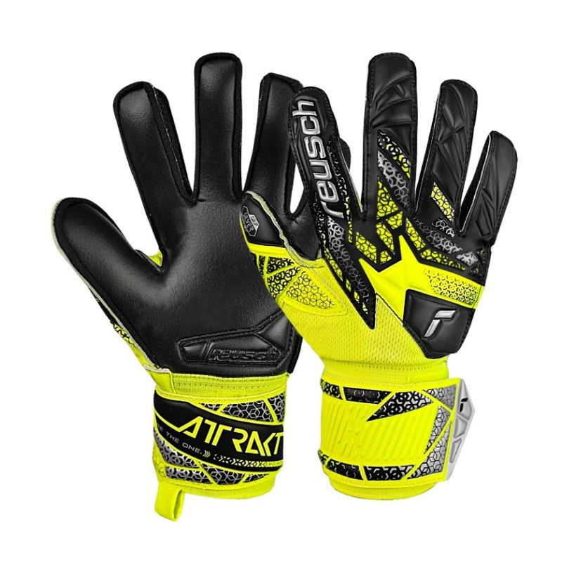 Guanti da Portiere Reusch Attrakt Silver Adulto Giallo Nero 55702152025