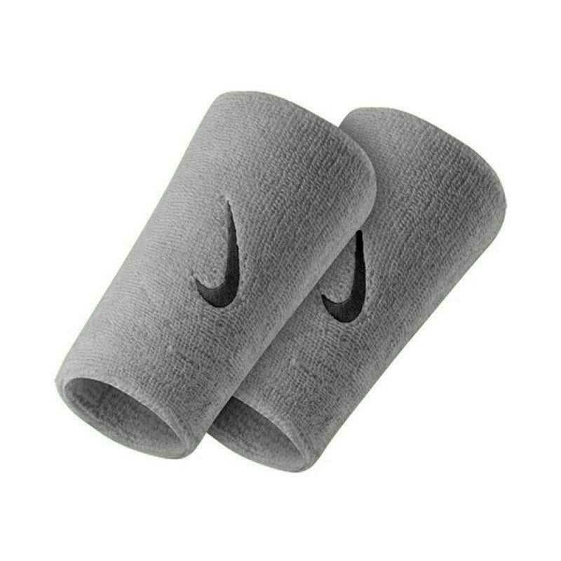 Coppia Polsini Alti Nike Wristbands Swoosh Tennis Grigio NNN05078OS