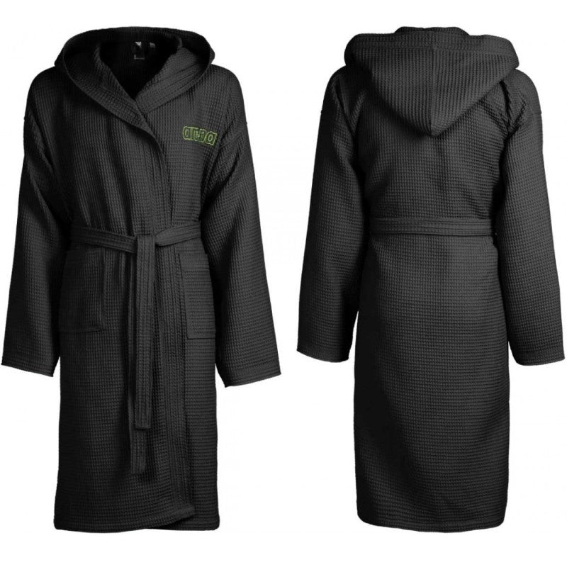 Accappatoio Arena Waffle Hooded Robe Adulto Piscina Nero 006759500