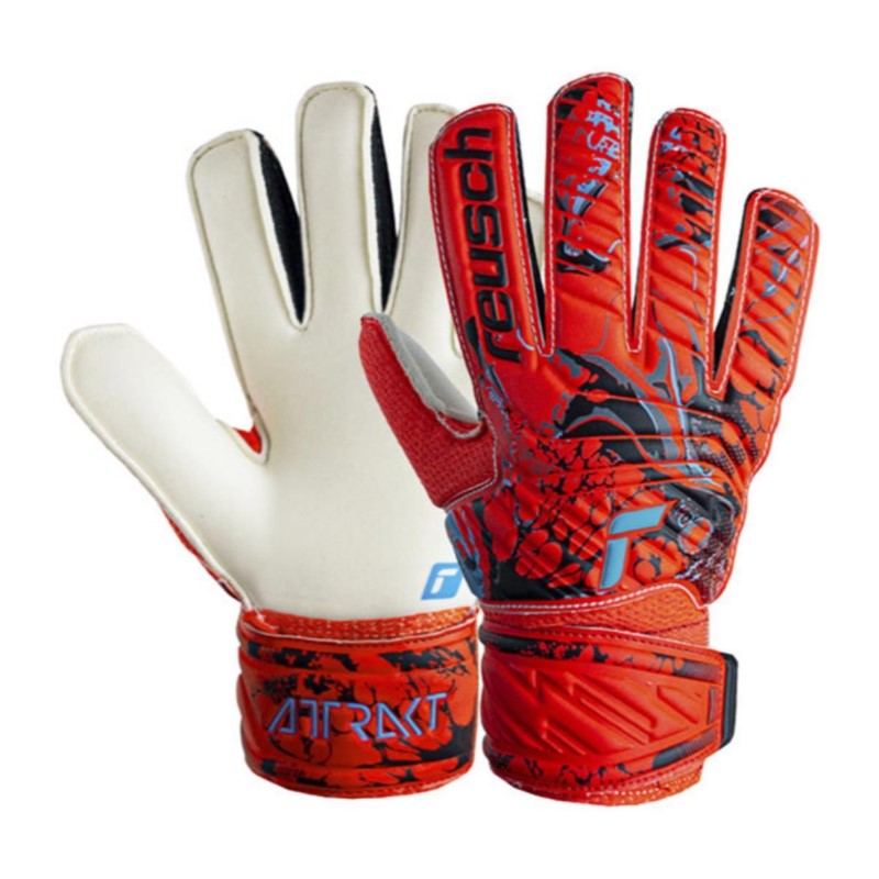 Guanto da Portiere Reusch Attrakt Solid Junior Arancio Blu 54725152210