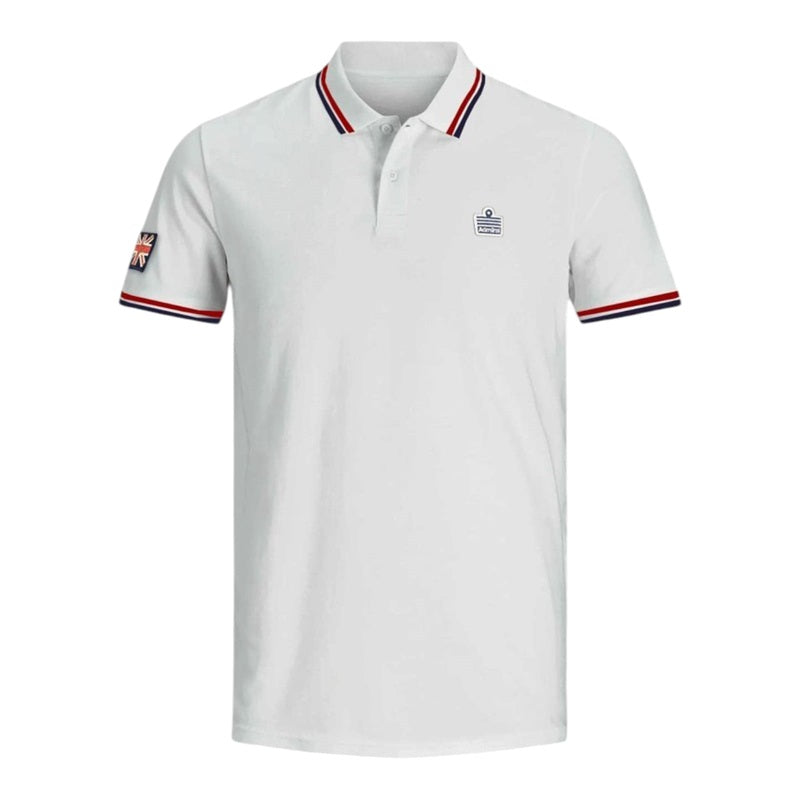 Polo da Uomo Admiral AD3027EI002 Bianca Manica Corta in Cotone