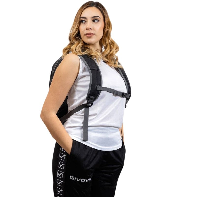 Zaino Pocket Givova B043 Multitasche Sport Nero Grigio Scuro B0431023
