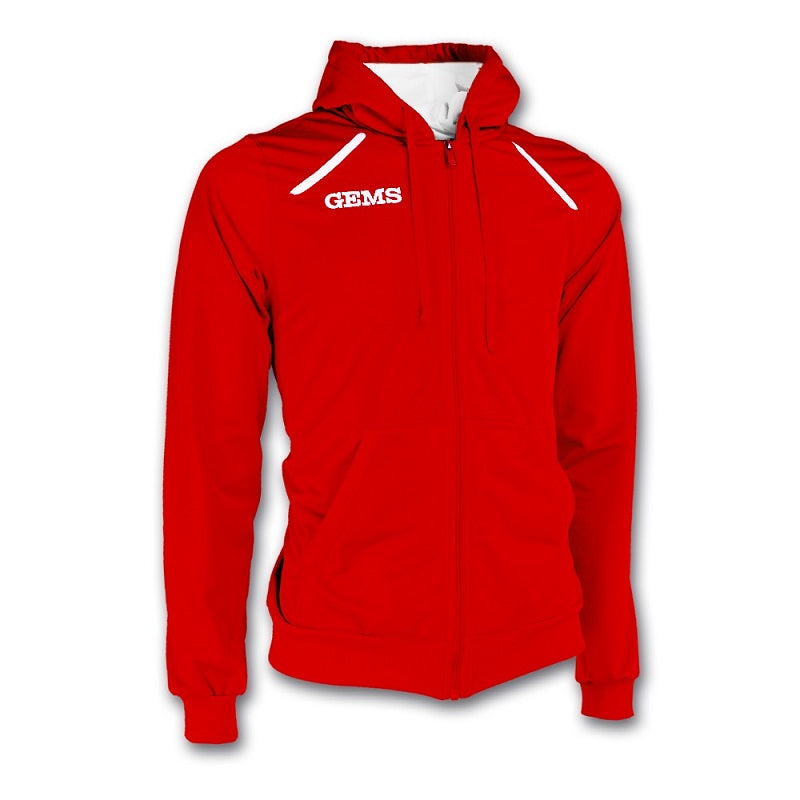 Felpa con Cappuccio Gems Grecia Full Zip Rossa Acetata IF01 Allenamento Fitness