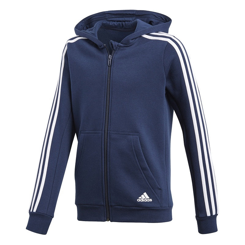 Maglia Adidas Bambino 3S Fl Fz HD Felpa Blu Baby CF6581