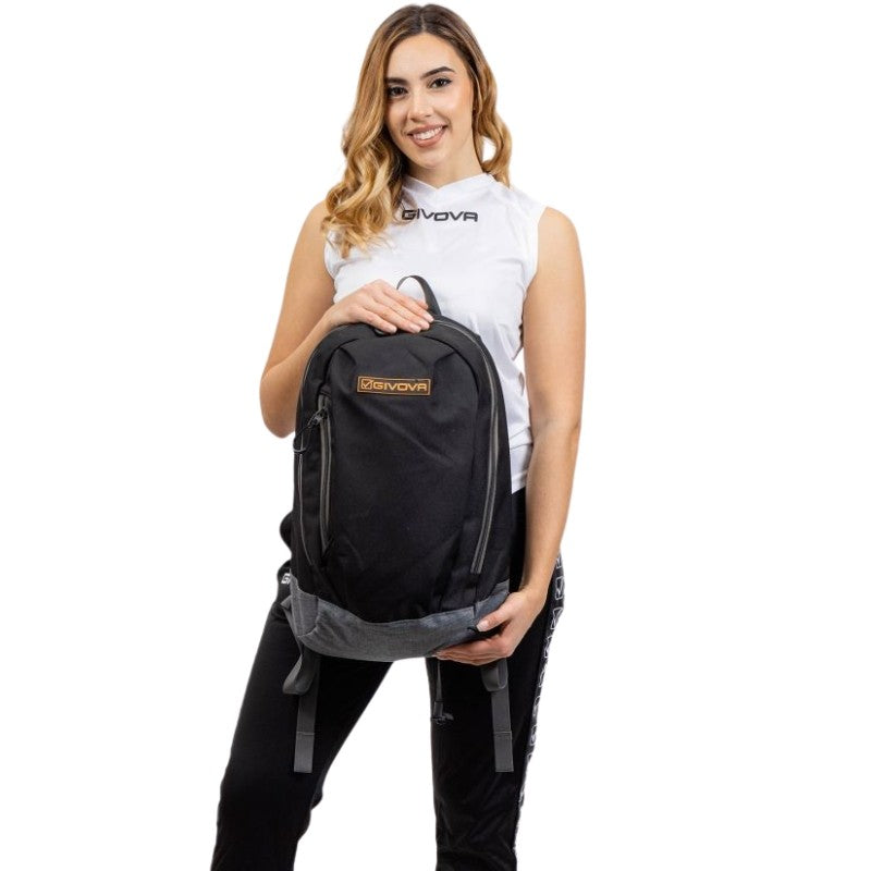 Zaino Pocket Givova B043 Multitasche Sport Nero Grigio Scuro B0431023