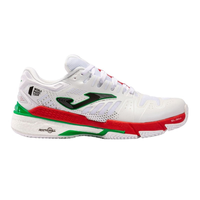 Scarpe da Padel Joma Slam 2202P Tennis Bianco Rosso TSLAMW2202P