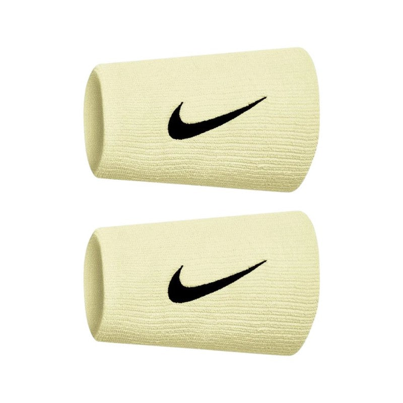 Coppia Polsini Alti Nike Wristbands Swoosh Tennis Giallo N0002466380