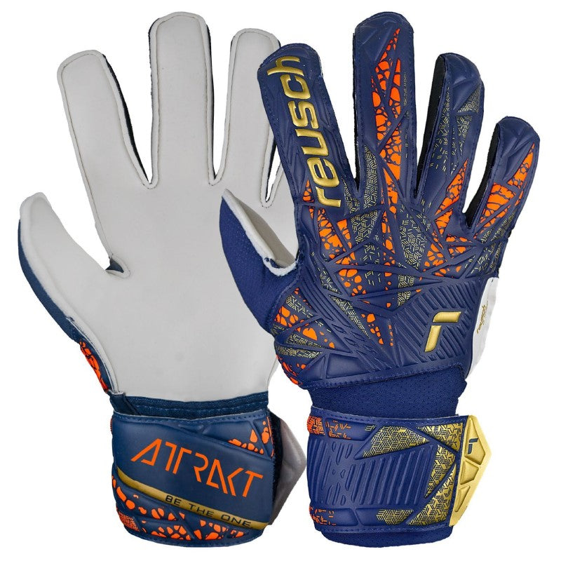 Guanto da Portiere Reusch Attrakt Solid Adulto Blu Oro 54705154410