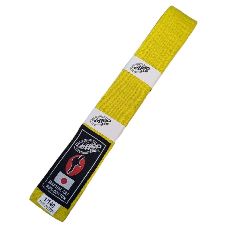 Cintura da Karate Judo Effea EF565 Giallo Cotone Arti Marziali