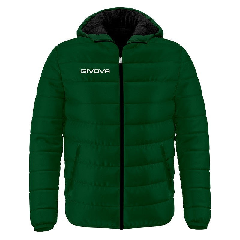 Giubbotto Givova Olanda G013 Piumino Adulto Unisex Verde Scuro Nero G0132610