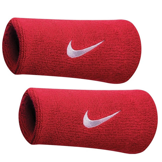 Polsini Nike Swoosh Antisudore Uomo Donna Tennis Fitness Sport Rosso NNN05601OS