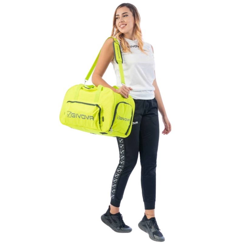 Borsa Givova Brera B041 Giallo Fluo Taglia Unica Fitness Palestra B0410019