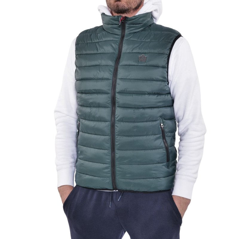 Piumino Smanicato con Zip Admiral da Uomo Verde Ultraleggero AD2822AW095