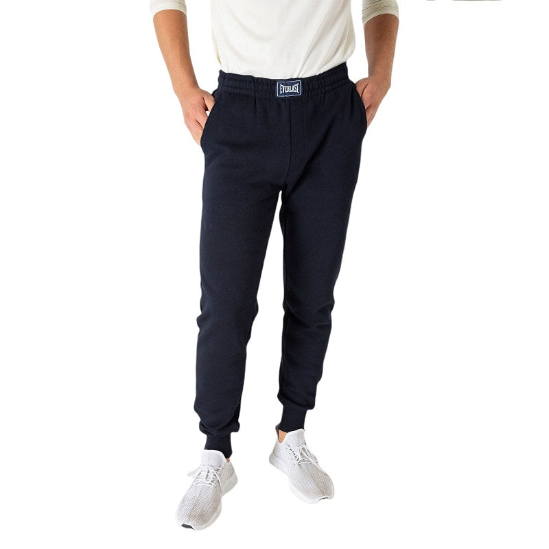 Pantalone Tuta Everlast in Felpa con Polsini al Fondo Blu 31M255F084X00