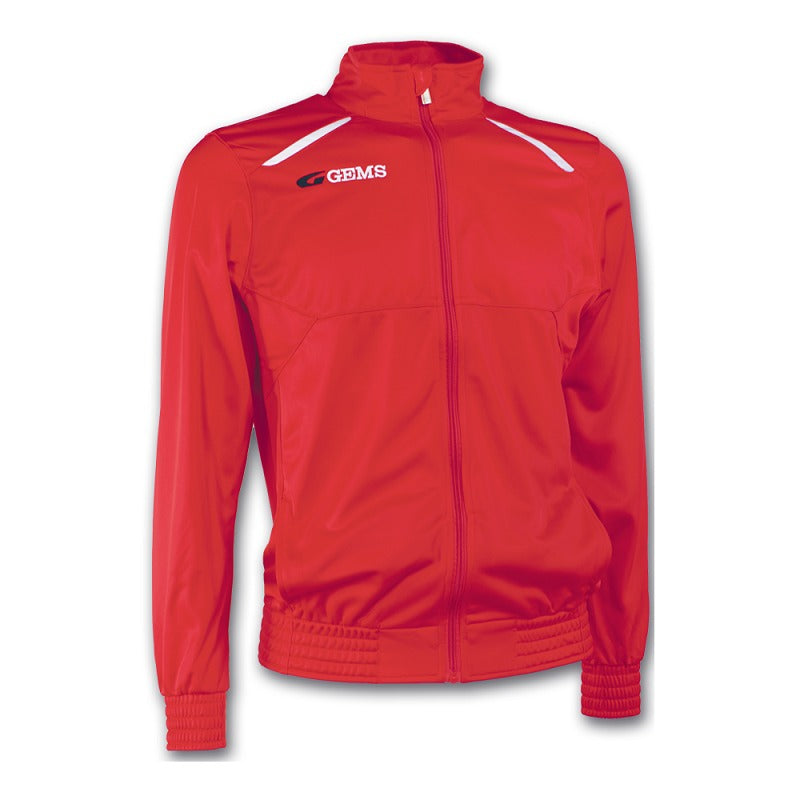 Felpa Gems Inghilterra ID13 Rosso Bianca Full Zip Unisex Bambino in