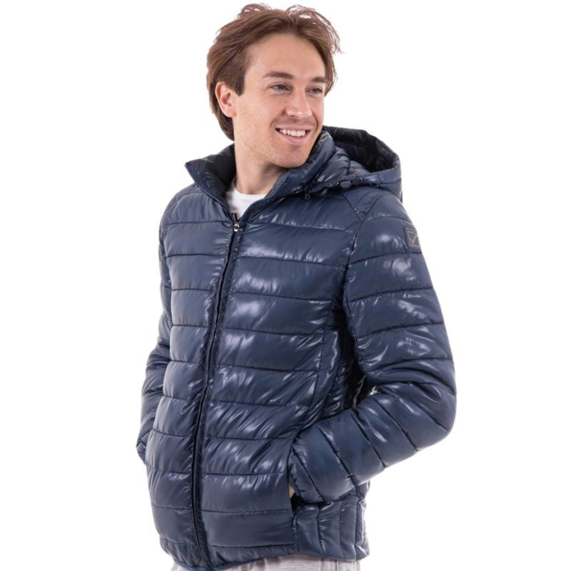 Giubbotto Uno Givova G012 Piumino con Cappuccio Unisex Blu G0120004