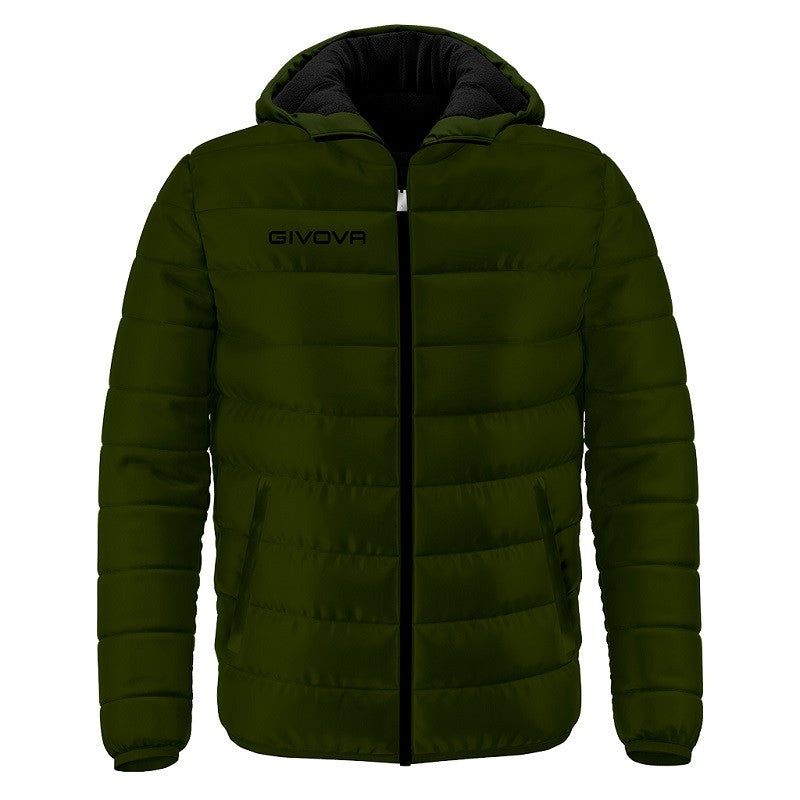 Giubbotto Givova Olanda G013 Piumino Adulto Unisex Verde Militare Nero G0135110
