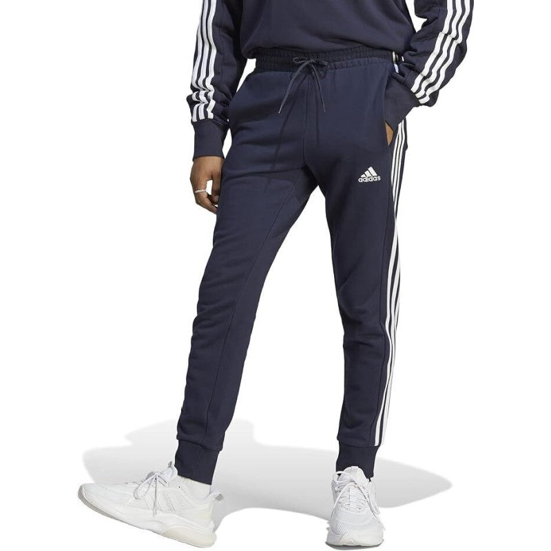 Pantalone da Uomo Adidas Essential Cotone French Terry Blu Sportivo IC9406