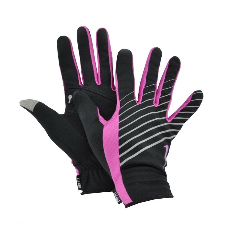 Guanti da Running Donna Nike Lightweight Touchscreen Nero Rosa NRG28060