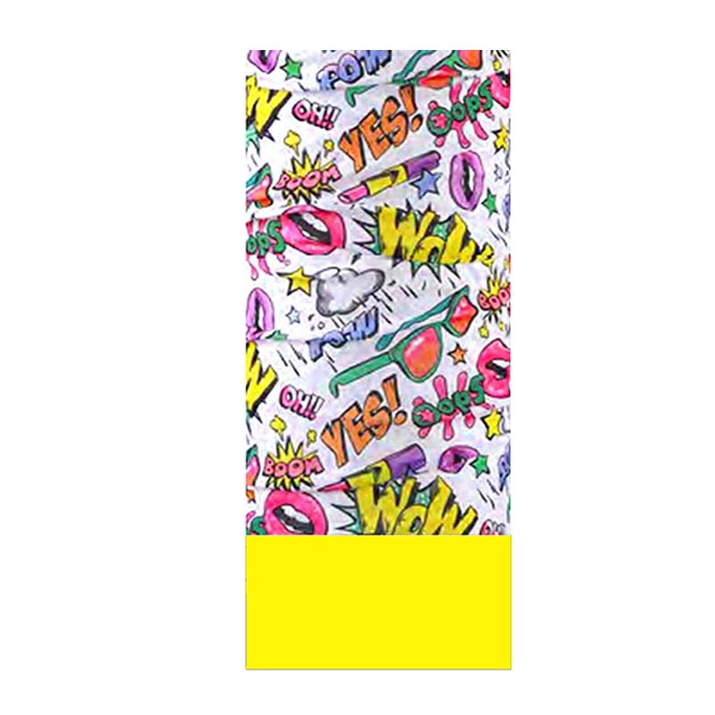 Scaldacollo Multiuso Brizza Multiscarf Pile Bandana Fascia Reversibile Giallo Fluo
