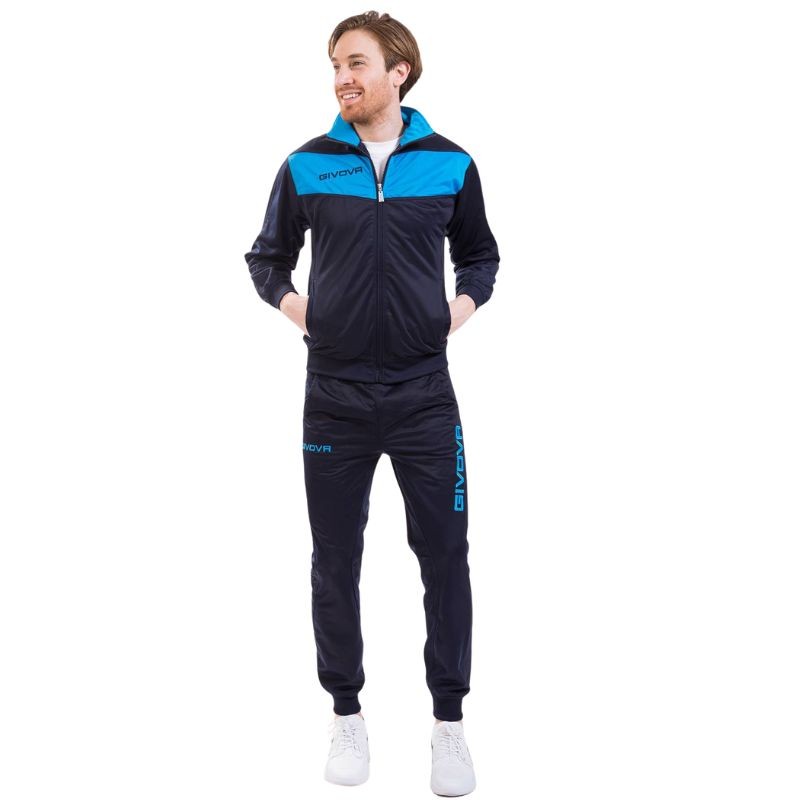 Tuta Givova VISA 4S TRIACETATO Nero Turchese Unisex Fitness Sport TR018SUM1024