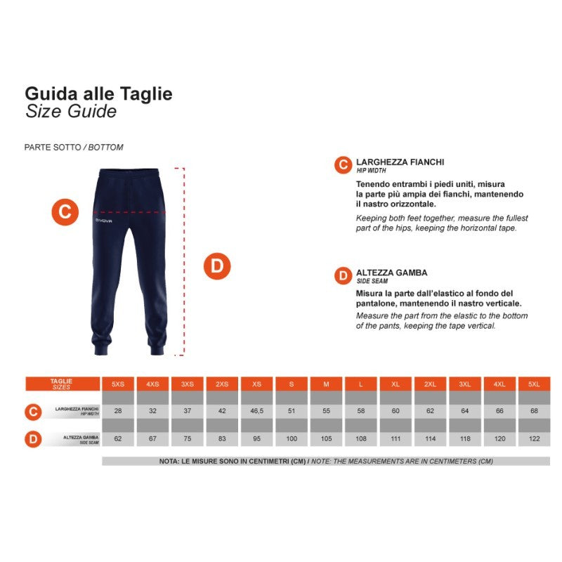 Pantalone Terry Band Givova BA12 Unisex Cotone Leggero Grigio Melange Chiaro BA120043