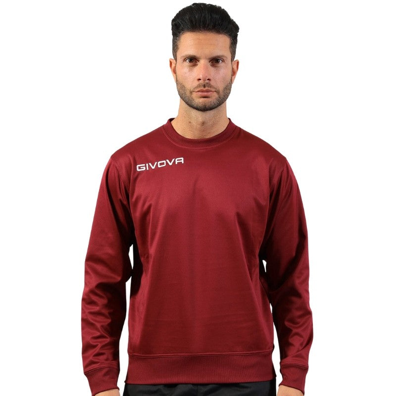Felpa Girocollo Givova MA019 Granata Polarfleece Unisex Pile MA0190008