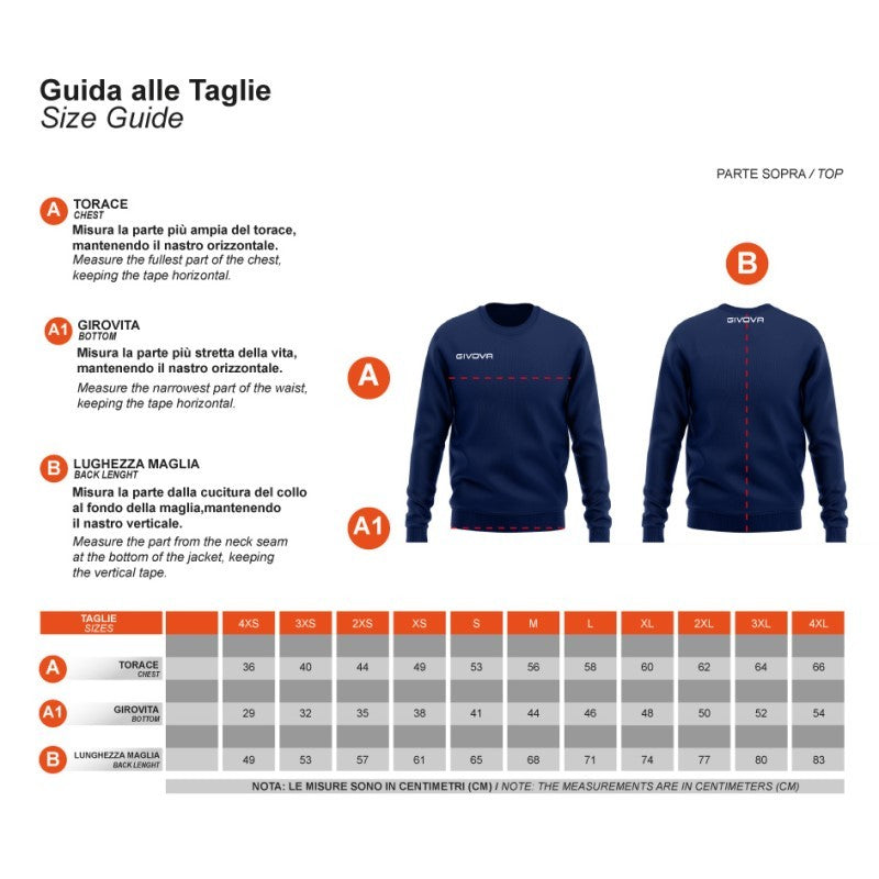 Felpa Girocollo Givova MA019 Granata Polarfleece Unisex Pile MA0190008